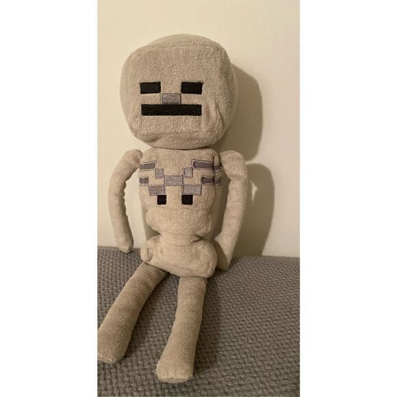 Minecraft Spinmaster Mojang Jinx 14” plush Skeleton Soft Stuffed Doll 2013 - Picture 1 of 2